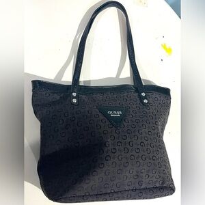 Black Guess monogram shoulder bag and wallet set